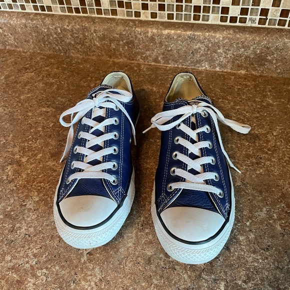 Converse Blue Leather Chuck Taylor All Star Shoes